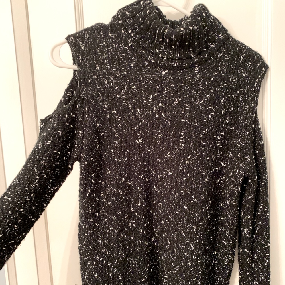 Black turtleneck sweater